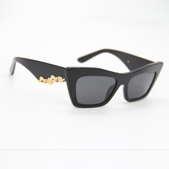 NEW DOLCE&GABBANA SUNGLASSES DG4435 501/87 WOMEN BLACK SQUARE EYEWEAR - Picture 7 of 10